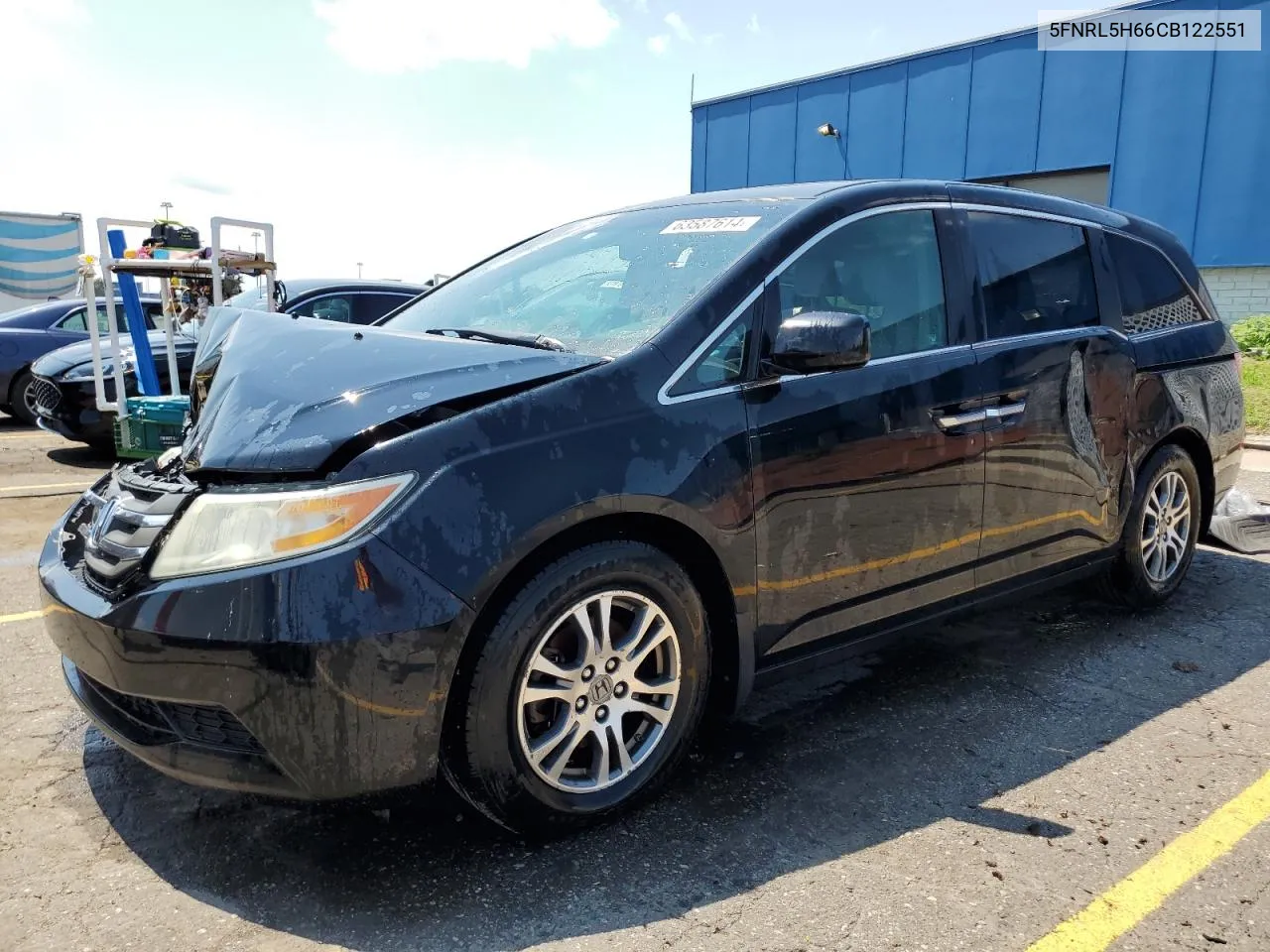 2012 Honda Odyssey Exl VIN: 5FNRL5H66CB122551 Lot: 63587614