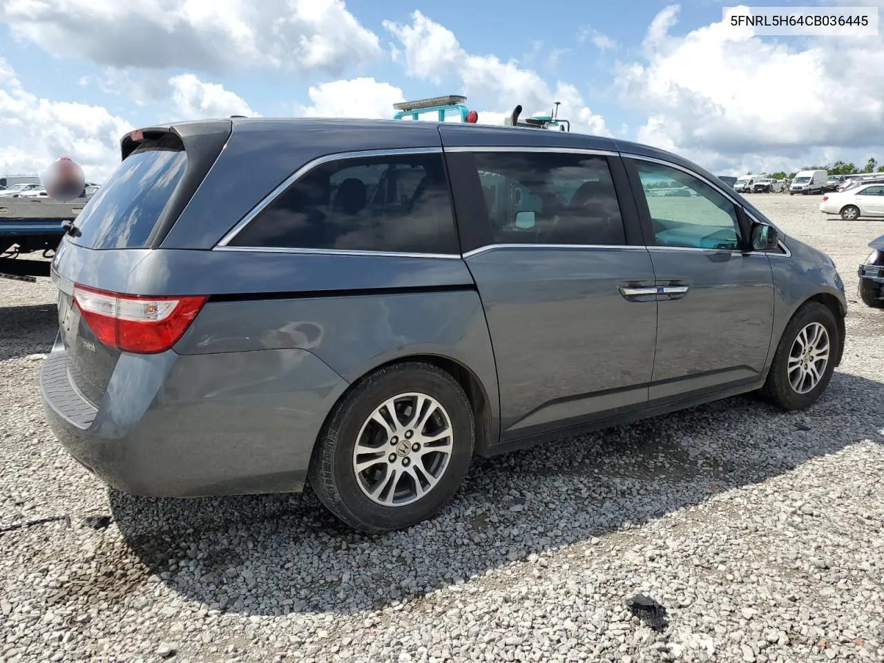 2012 Honda Odyssey Exl VIN: 5FNRL5H64CB036445 Lot: 65749624