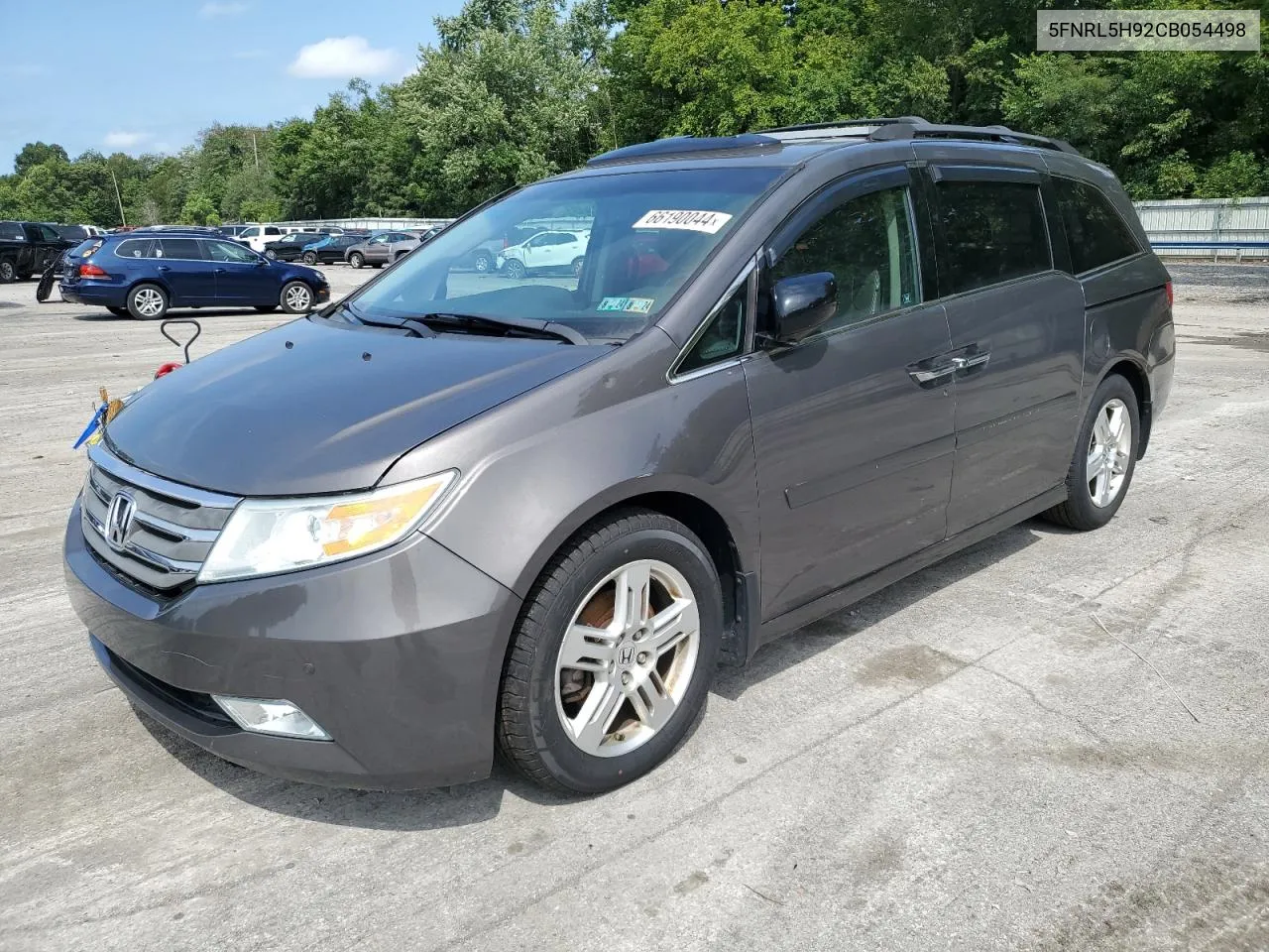 2012 Honda Odyssey Touring VIN: 5FNRL5H92CB054498 Lot: 66190044