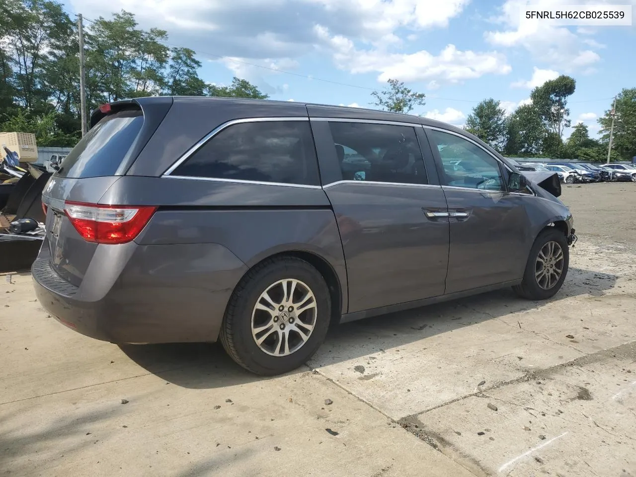 2012 Honda Odyssey Exl VIN: 5FNRL5H62CB025539 Lot: 66562034