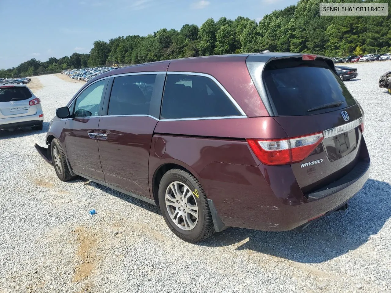 2012 Honda Odyssey Exl VIN: 5FNRL5H61CB118407 Lot: 66992374