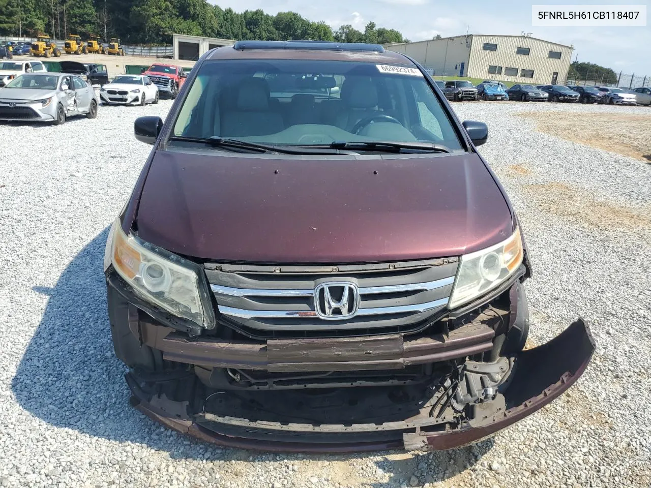 5FNRL5H61CB118407 2012 Honda Odyssey Exl