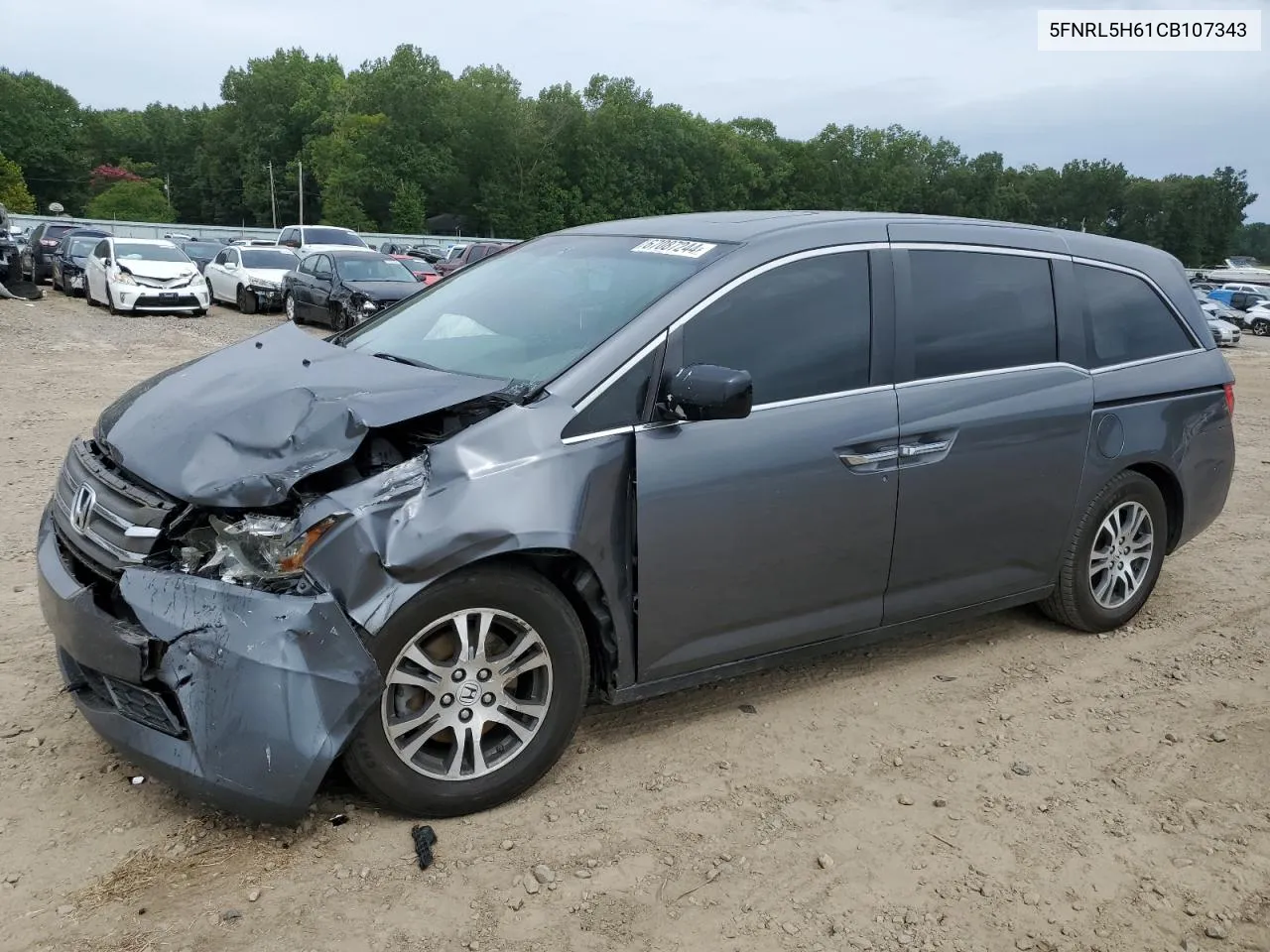 2012 Honda Odyssey Exl VIN: 5FNRL5H61CB107343 Lot: 67087244