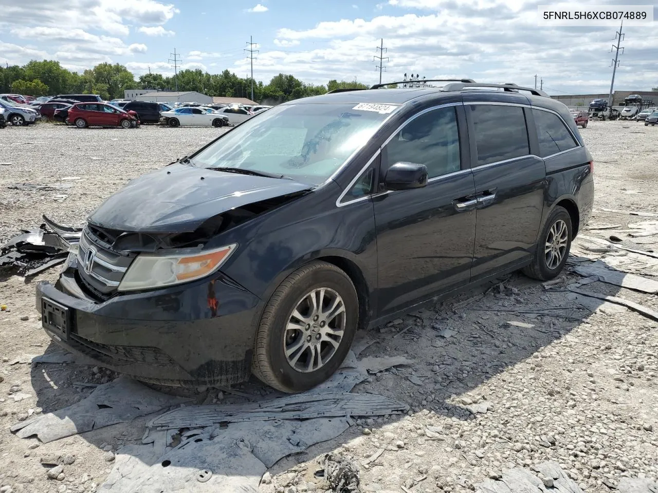 5FNRL5H6XCB074889 2012 Honda Odyssey Exl