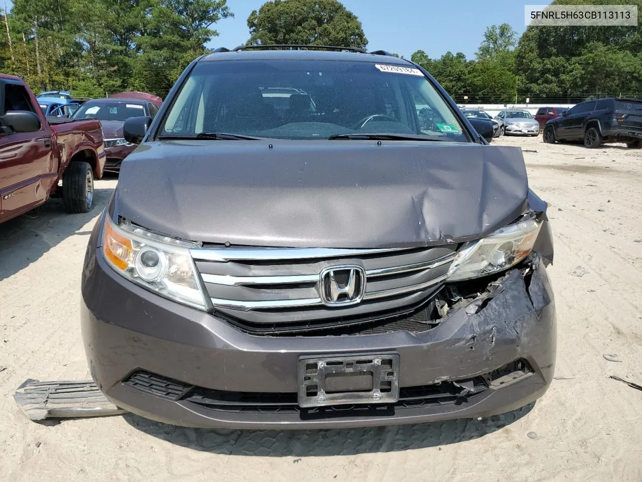 2012 Honda Odyssey Exl VIN: 5FNRL5H63CB113113 Lot: 67209184