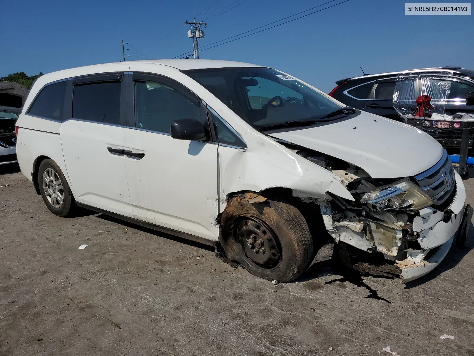 2012 Honda Odyssey Lx VIN: 5FNRL5H27CB014193 Lot: 67299184