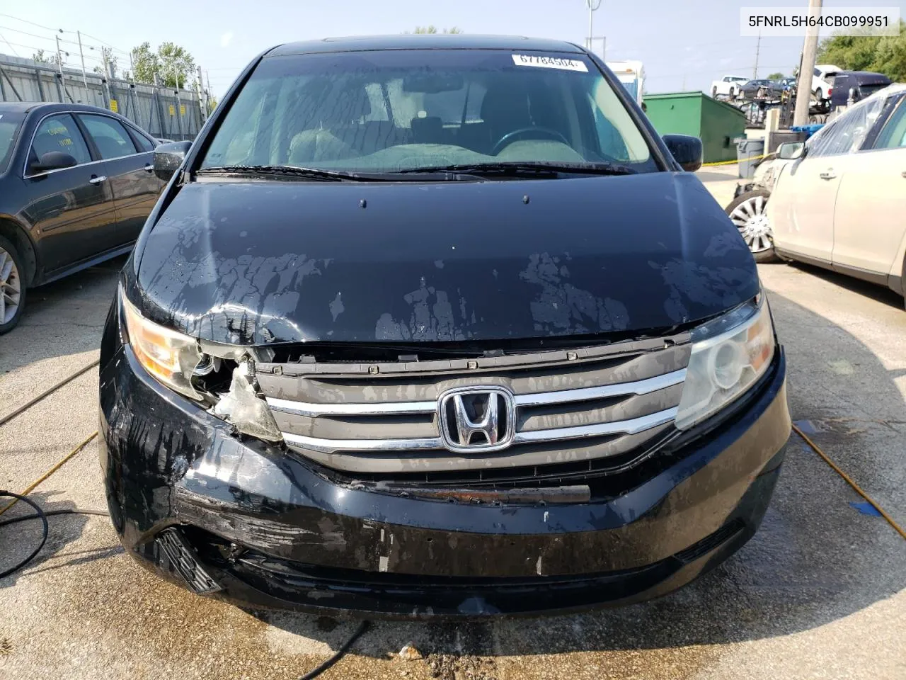 2012 Honda Odyssey Exl VIN: 5FNRL5H64CB099951 Lot: 67784504