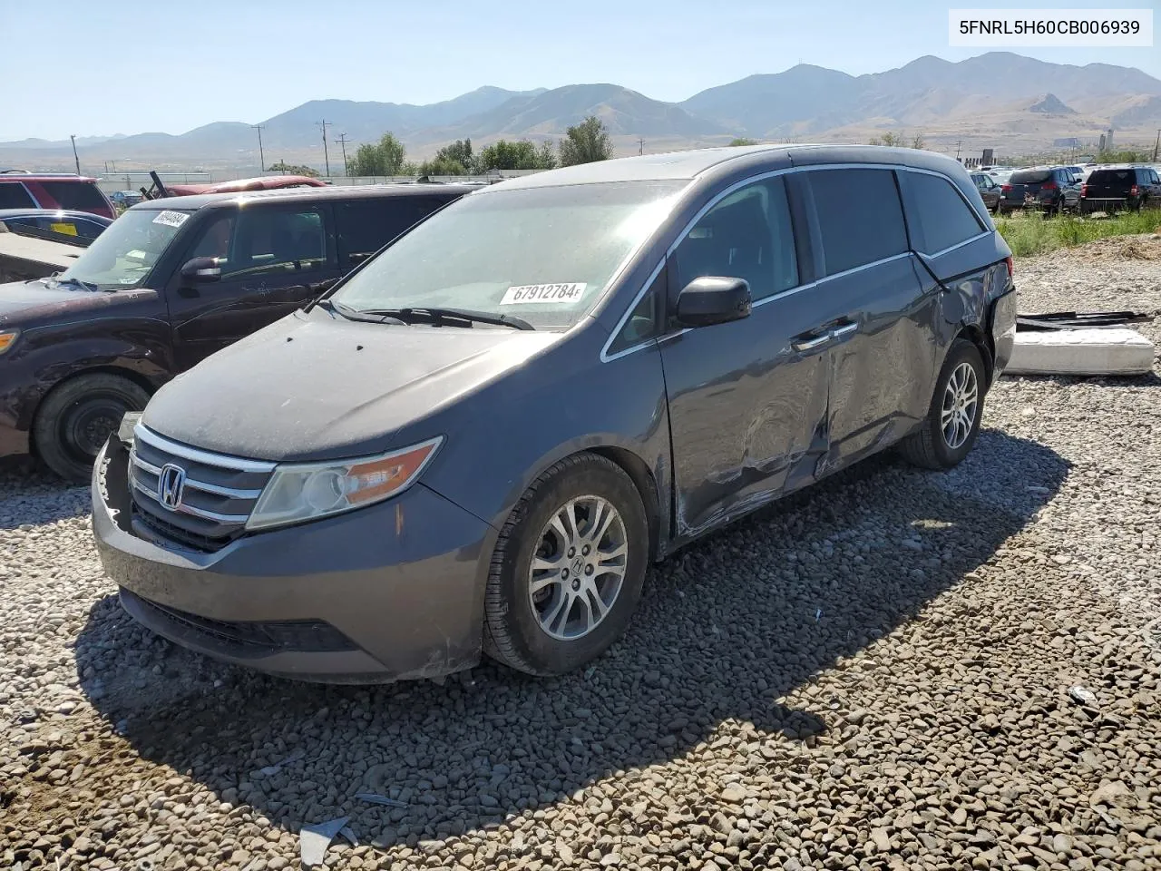 2012 Honda Odyssey Exl VIN: 5FNRL5H60CB006939 Lot: 67912784