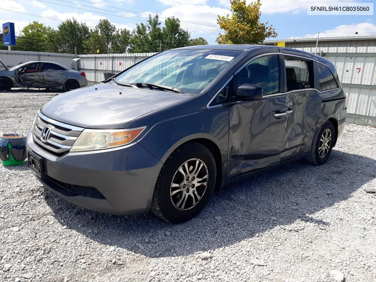 2012 Honda Odyssey Exl VIN: 5FNRL5H61CB035060 Lot: 67937454