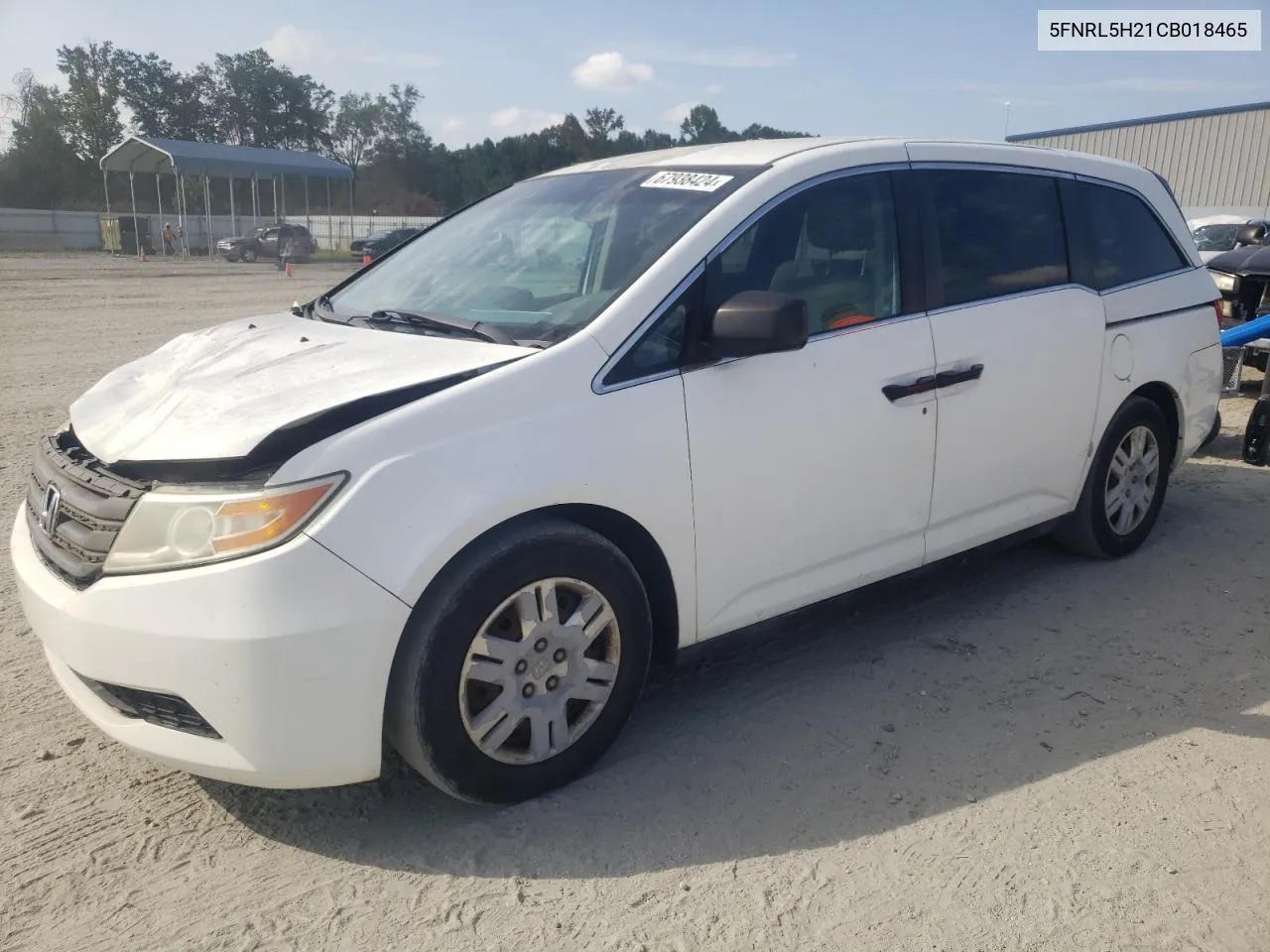 5FNRL5H21CB018465 2012 Honda Odyssey Lx