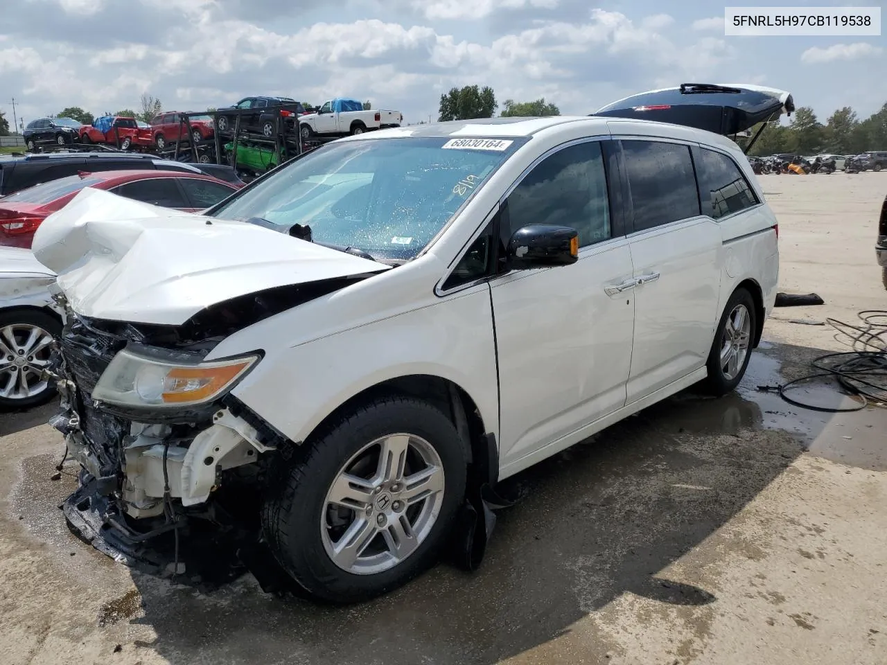 2012 Honda Odyssey Touring VIN: 5FNRL5H97CB119538 Lot: 68030164