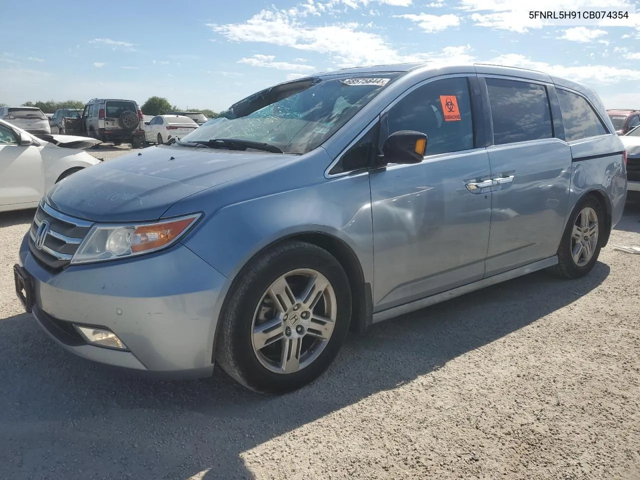 5FNRL5H91CB074354 2012 Honda Odyssey Touring