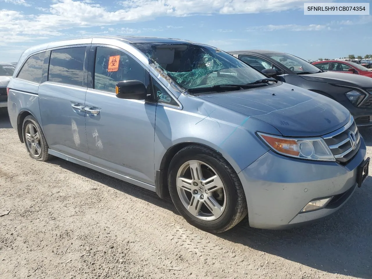 5FNRL5H91CB074354 2012 Honda Odyssey Touring