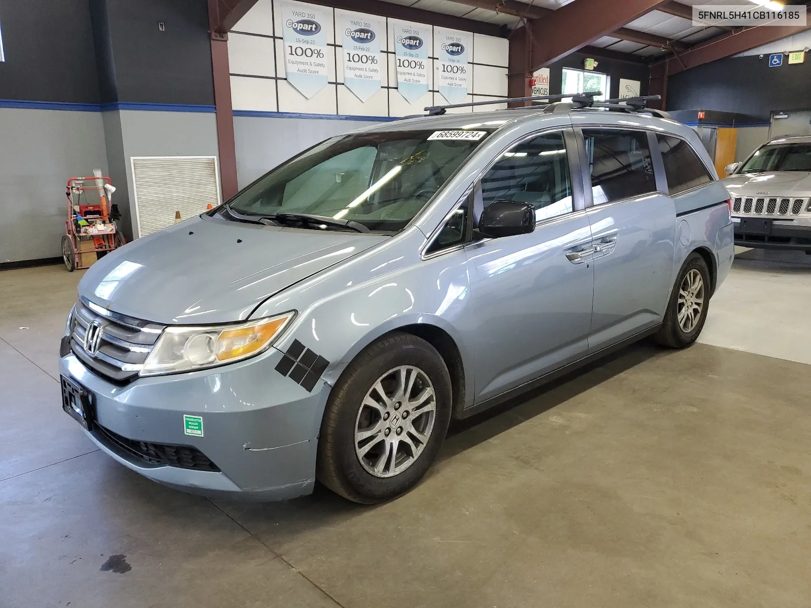 2012 Honda Odyssey Ex VIN: 5FNRL5H41CB116185 Lot: 68599724