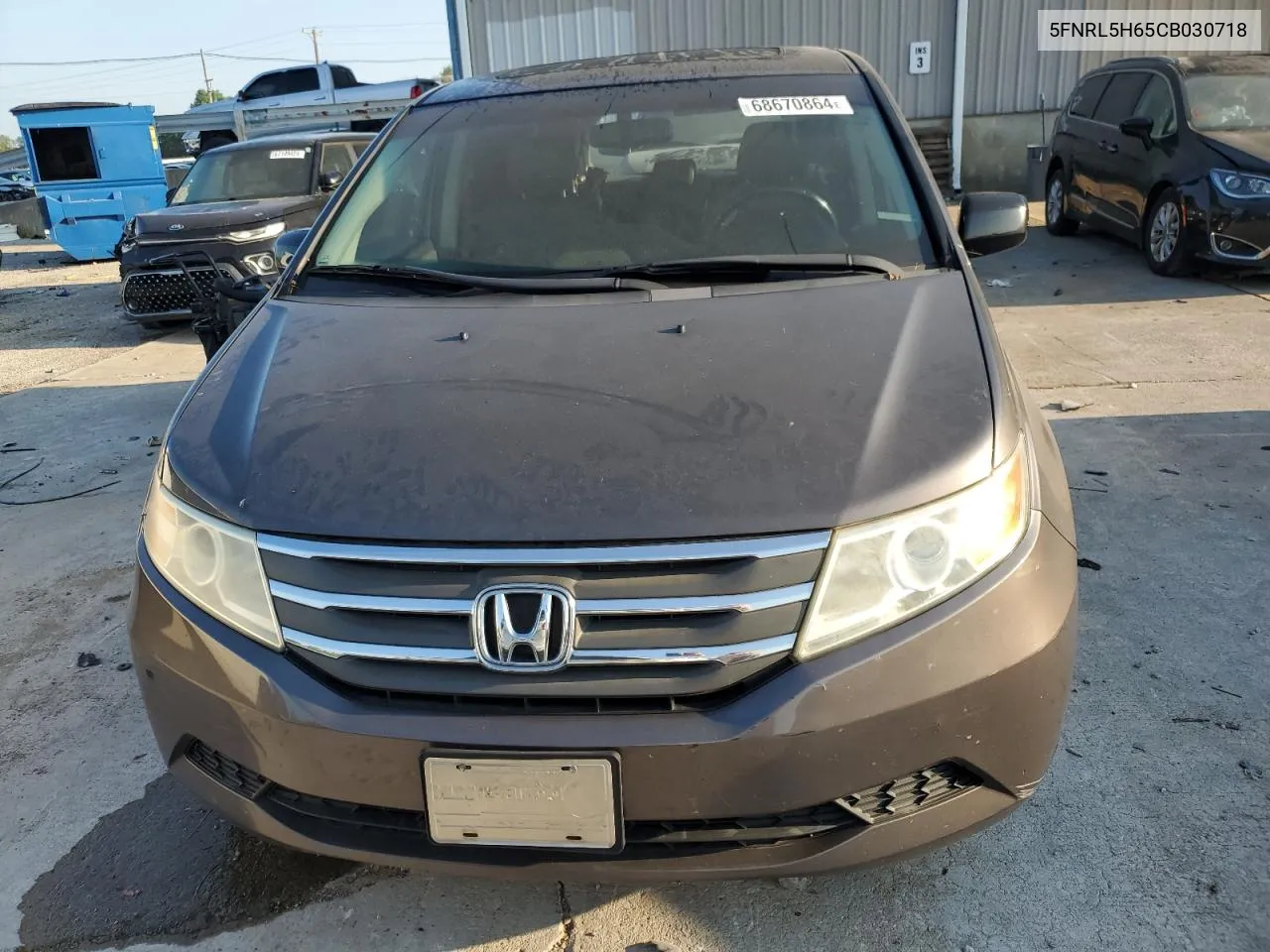 2012 Honda Odyssey Exl VIN: 5FNRL5H65CB030718 Lot: 68670864