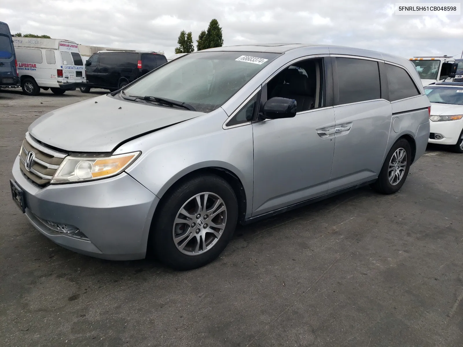 2012 Honda Odyssey Exl VIN: 5FNRL5H61CB048598 Lot: 68683374