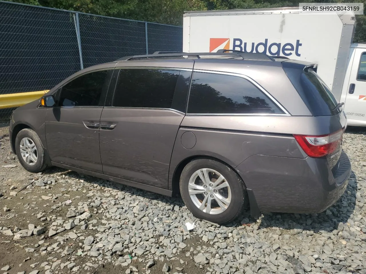 2012 Honda Odyssey Touring VIN: 5FNRL5H92CB043159 Lot: 69110644