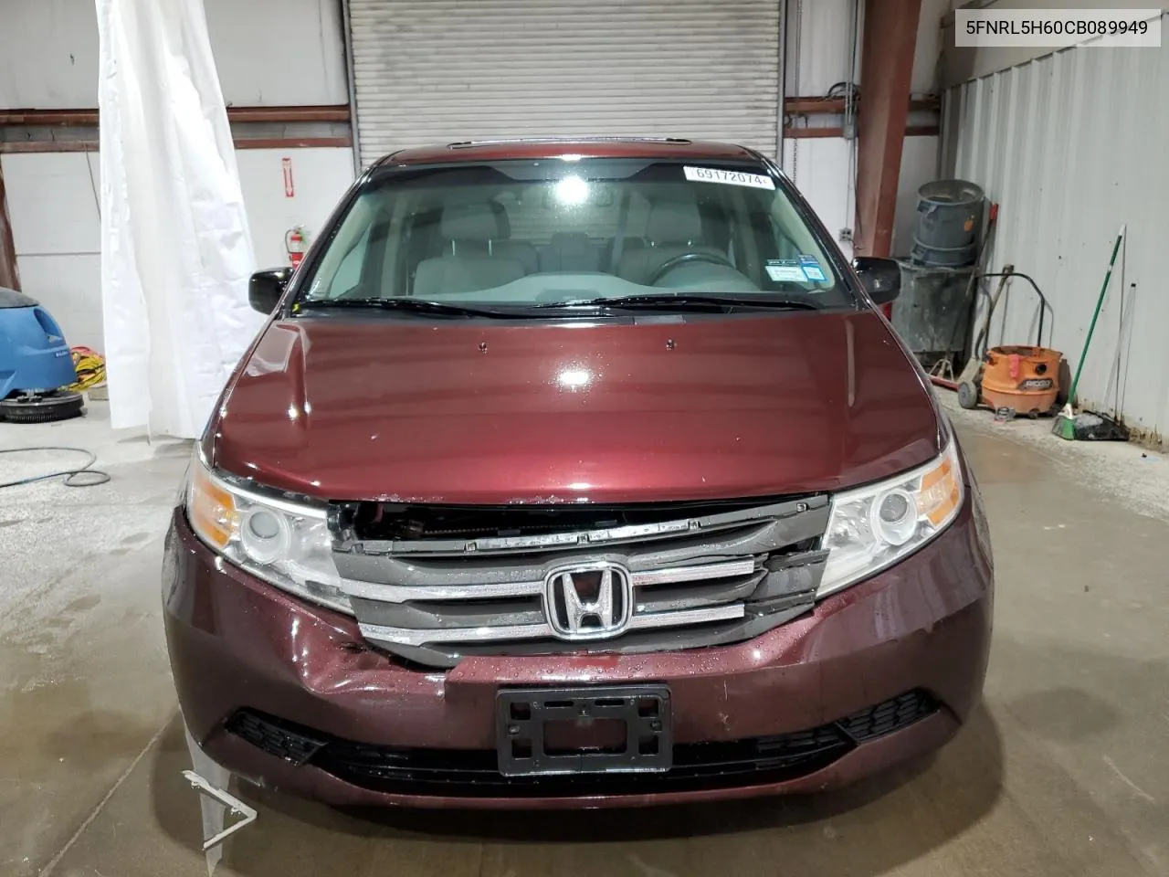 2012 Honda Odyssey Exl VIN: 5FNRL5H60CB089949 Lot: 69172074