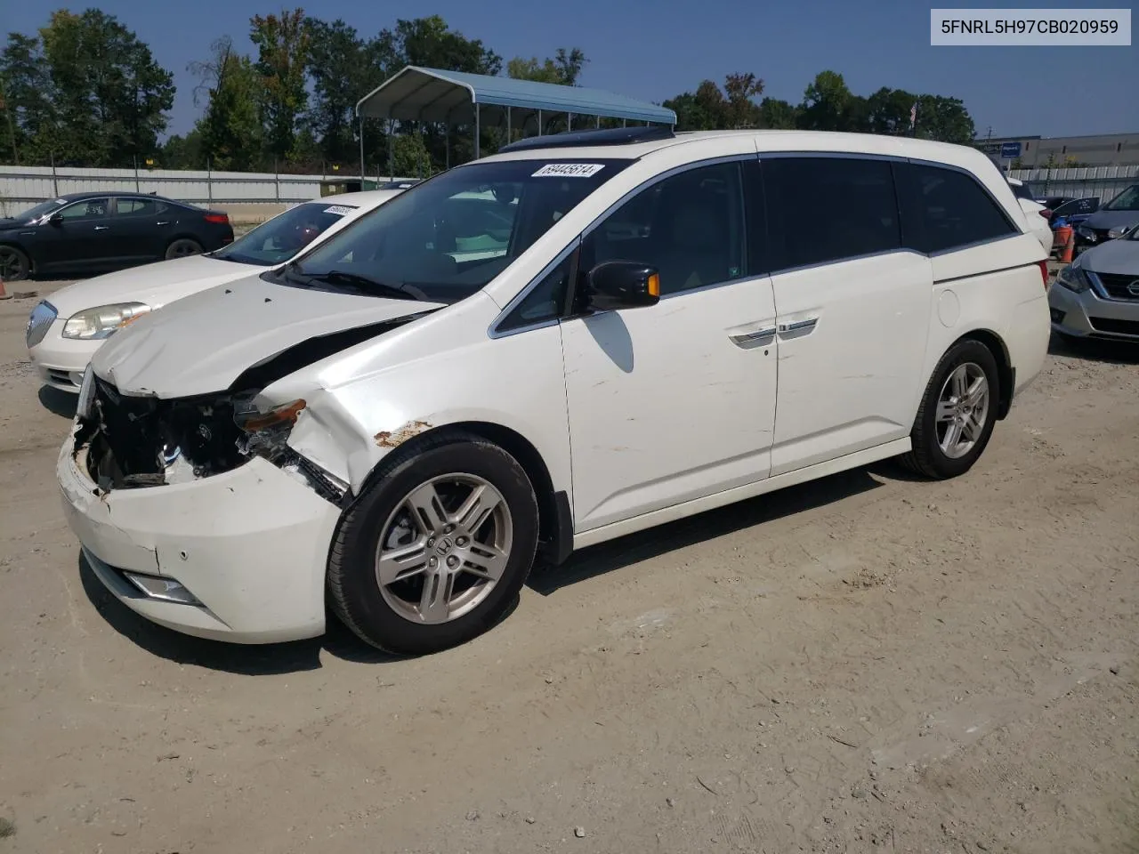 5FNRL5H97CB020959 2012 Honda Odyssey Touring