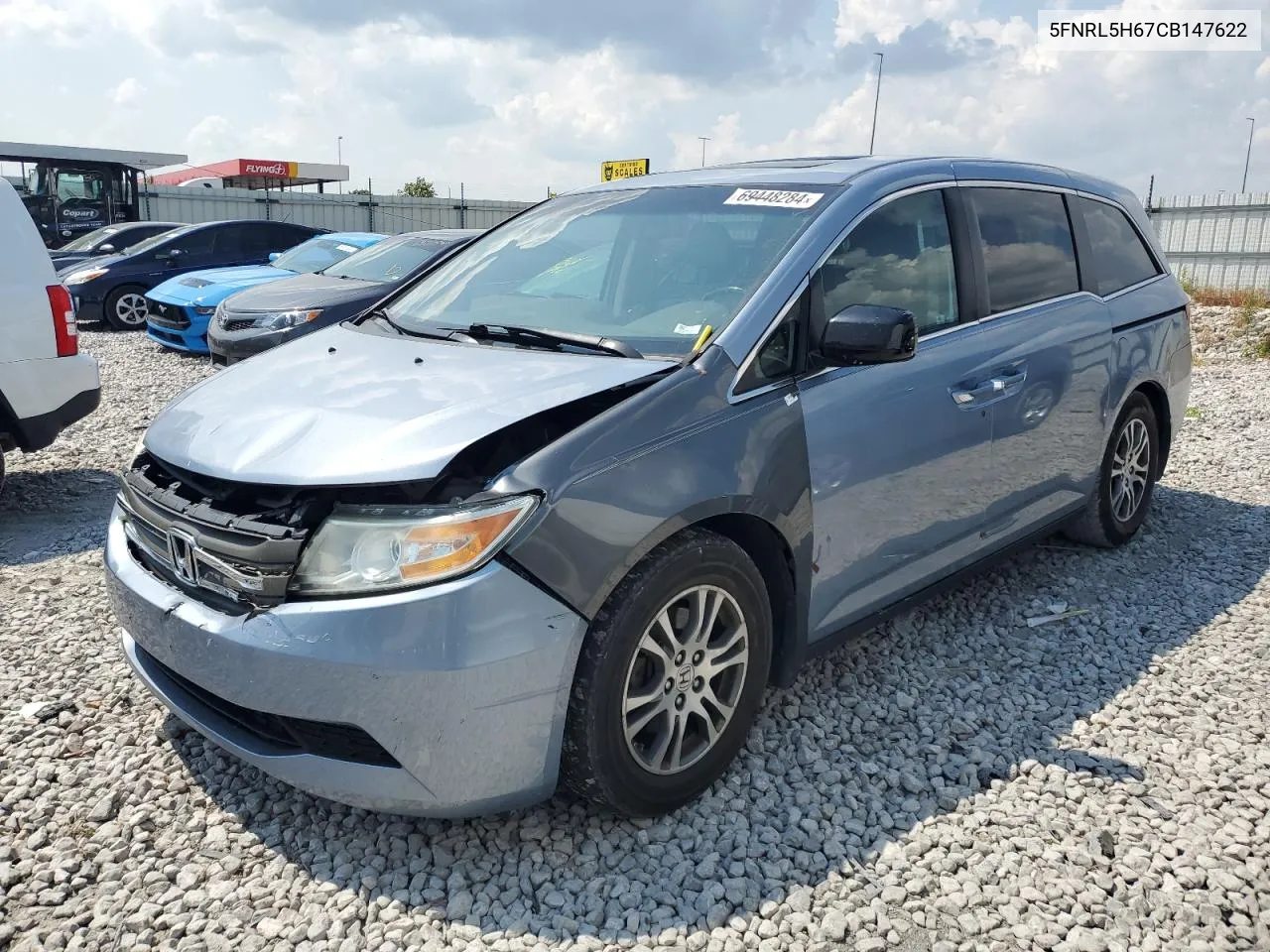 2012 Honda Odyssey Exl VIN: 5FNRL5H67CB147622 Lot: 69448284