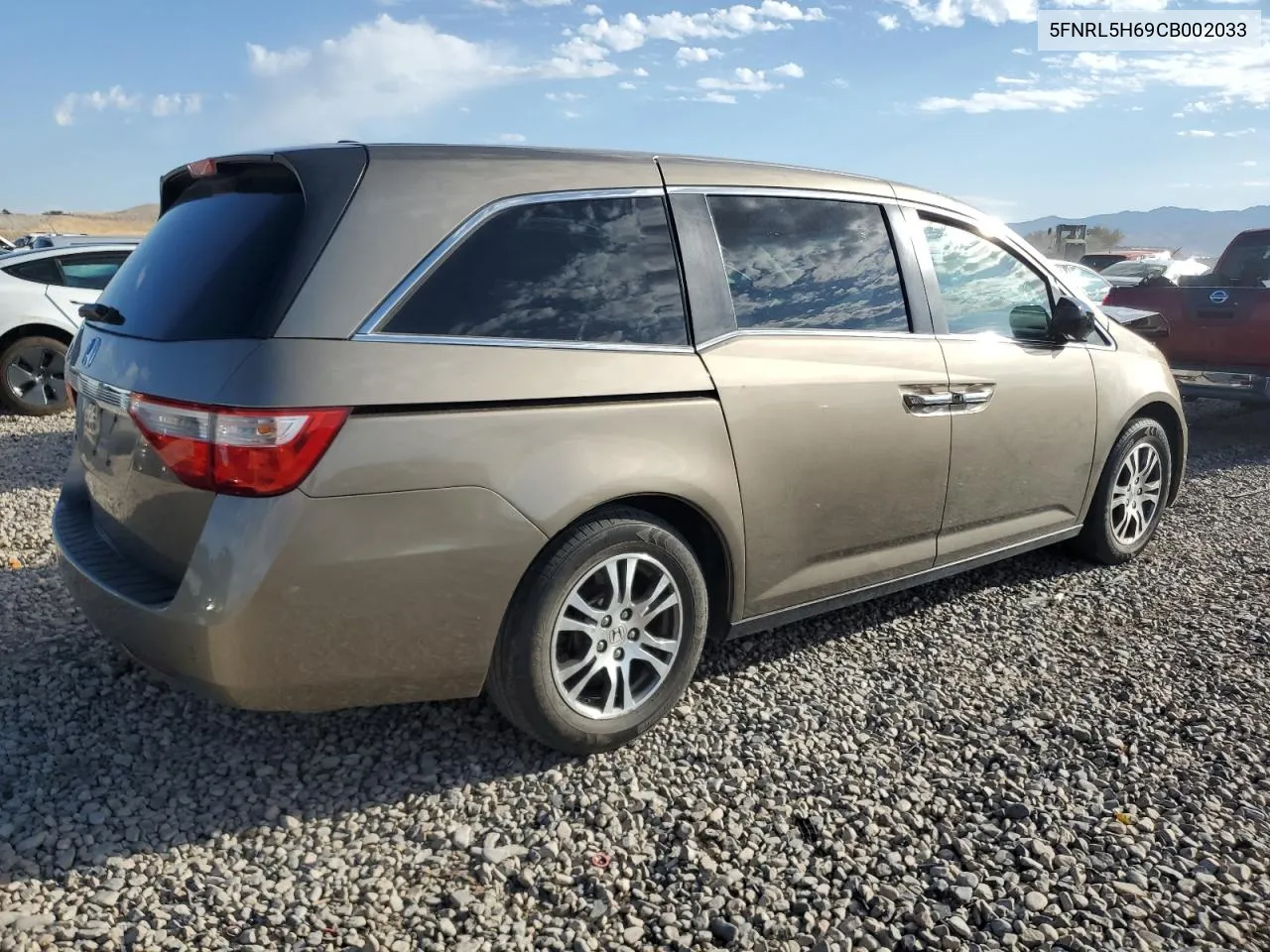 2012 Honda Odyssey Exl VIN: 5FNRL5H69CB002033 Lot: 69838974