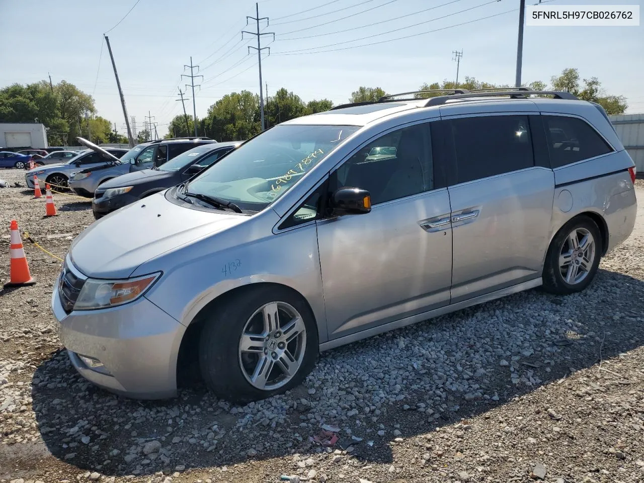 2012 Honda Odyssey Touring VIN: 5FNRL5H97CB026762 Lot: 69897894