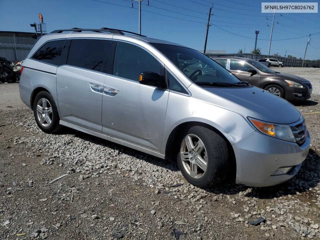 2012 Honda Odyssey Touring VIN: 5FNRL5H97CB026762 Lot: 69897894