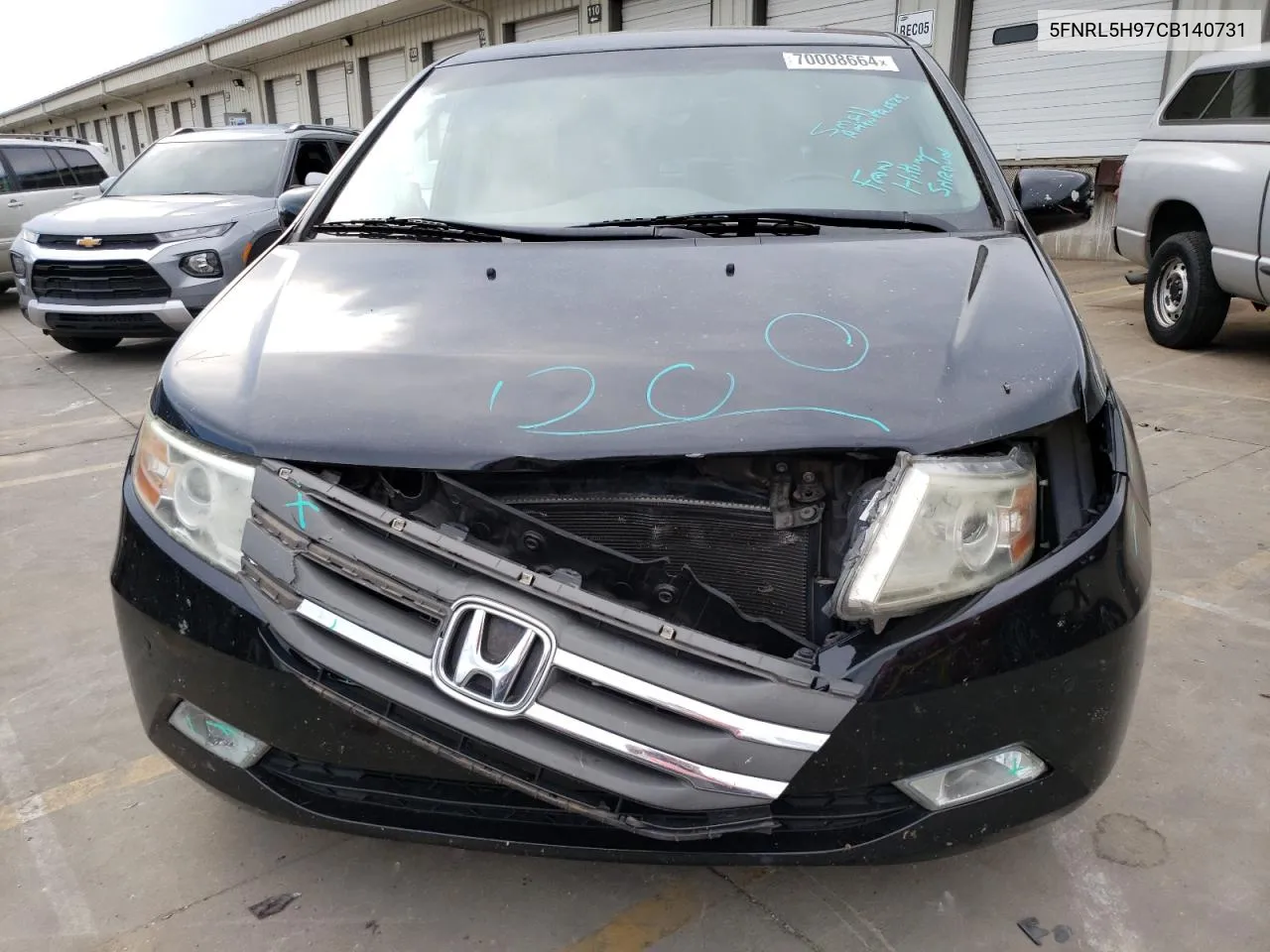 5FNRL5H97CB140731 2012 Honda Odyssey Touring