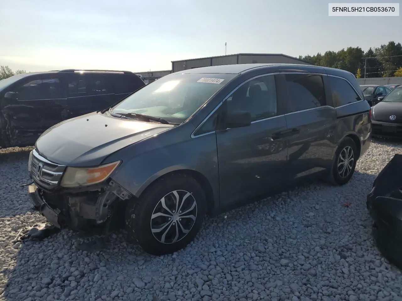 2012 Honda Odyssey Lx VIN: 5FNRL5H21CB053670 Lot: 70021474