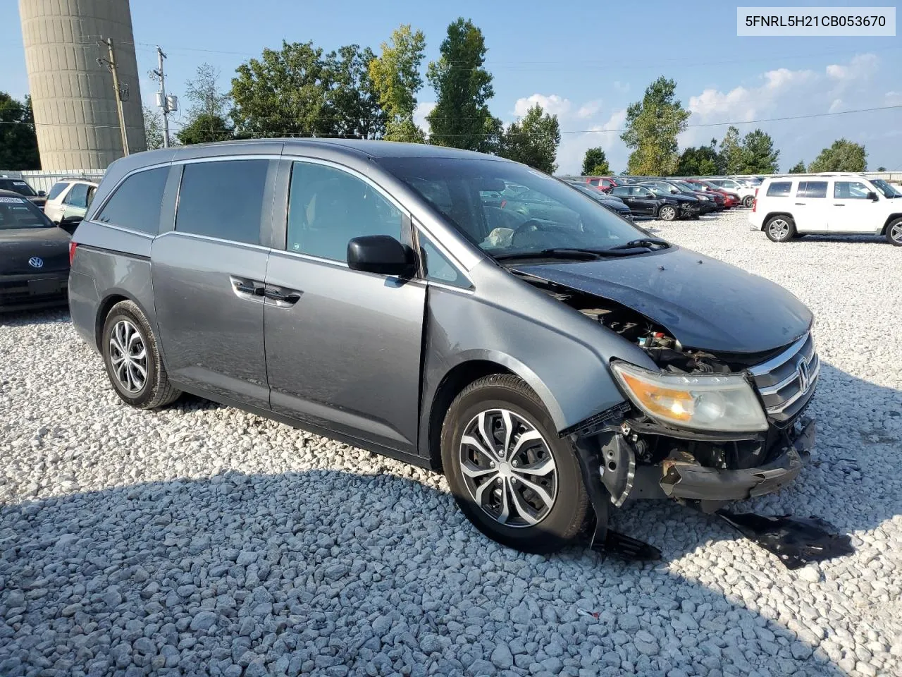 2012 Honda Odyssey Lx VIN: 5FNRL5H21CB053670 Lot: 70021474