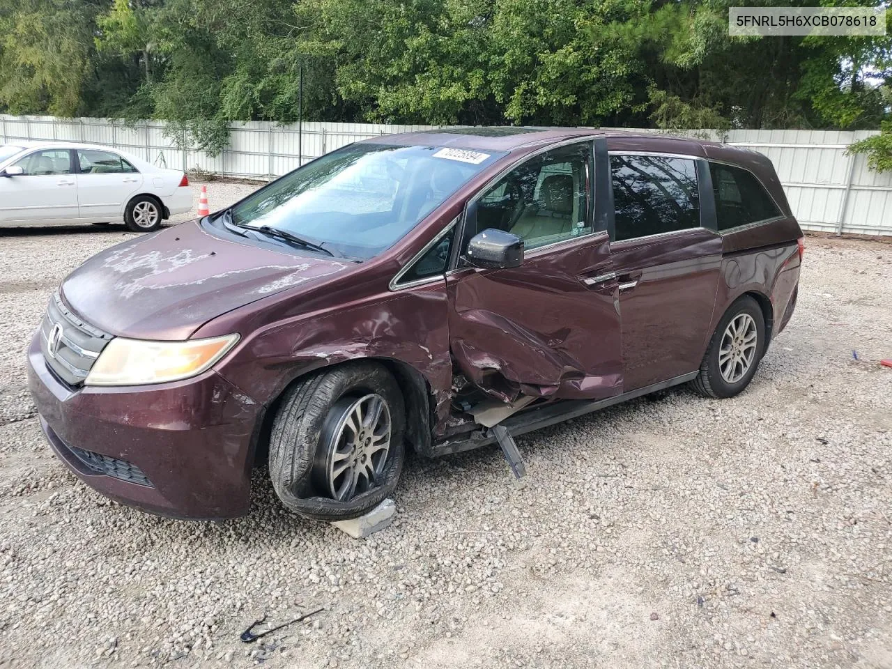 2012 Honda Odyssey Exl VIN: 5FNRL5H6XCB078618 Lot: 70225894