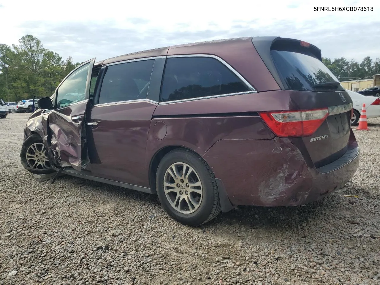 2012 Honda Odyssey Exl VIN: 5FNRL5H6XCB078618 Lot: 70225894