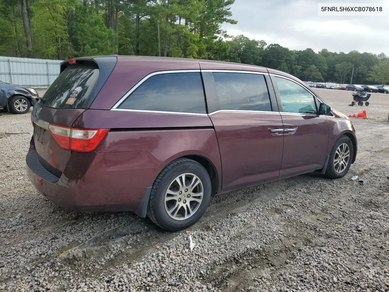 2012 Honda Odyssey Exl VIN: 5FNRL5H6XCB078618 Lot: 70225894