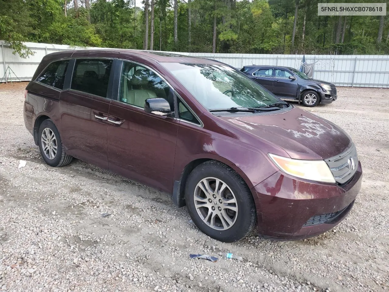 2012 Honda Odyssey Exl VIN: 5FNRL5H6XCB078618 Lot: 70225894