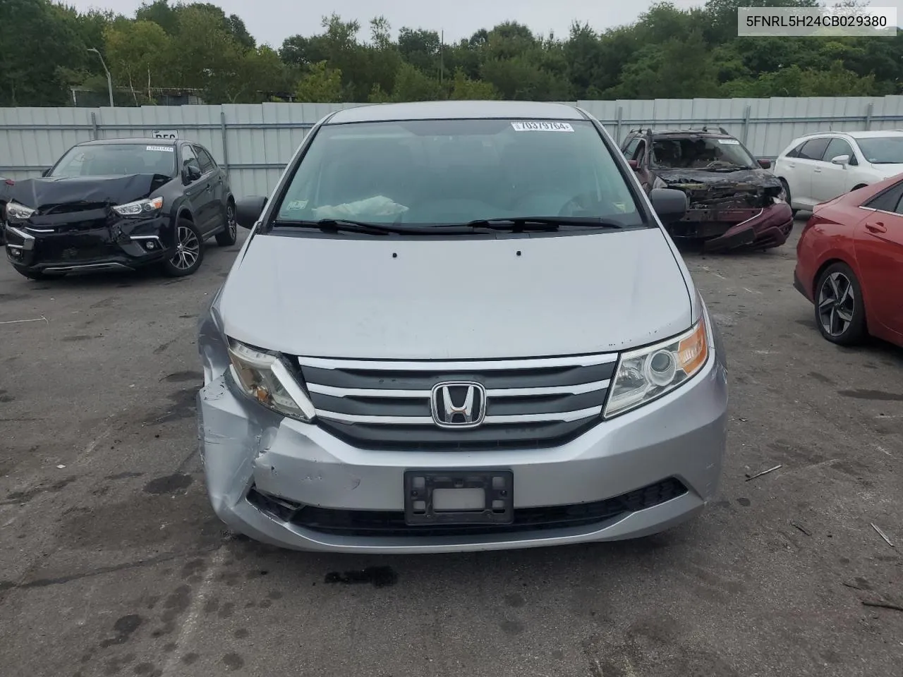 5FNRL5H24CB029380 2012 Honda Odyssey Lx