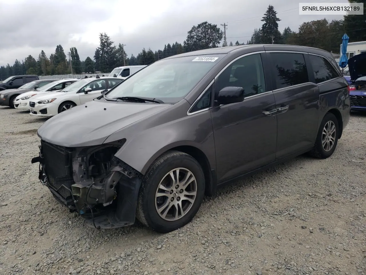 2012 Honda Odyssey Exl VIN: 5FNRL5H6XCB132189 Lot: 70531694