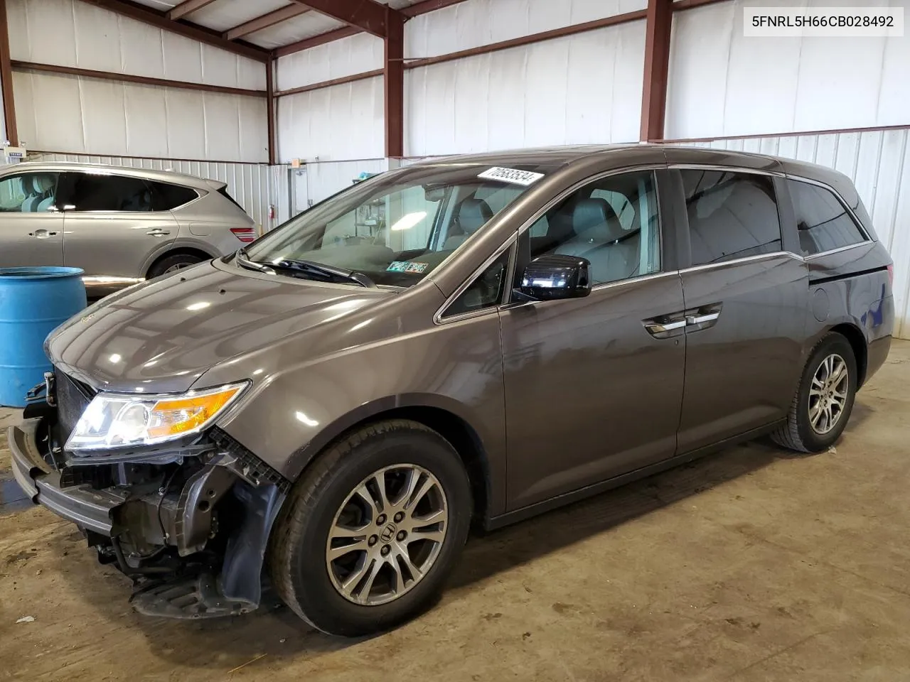 2012 Honda Odyssey Exl VIN: 5FNRL5H66CB028492 Lot: 70583534