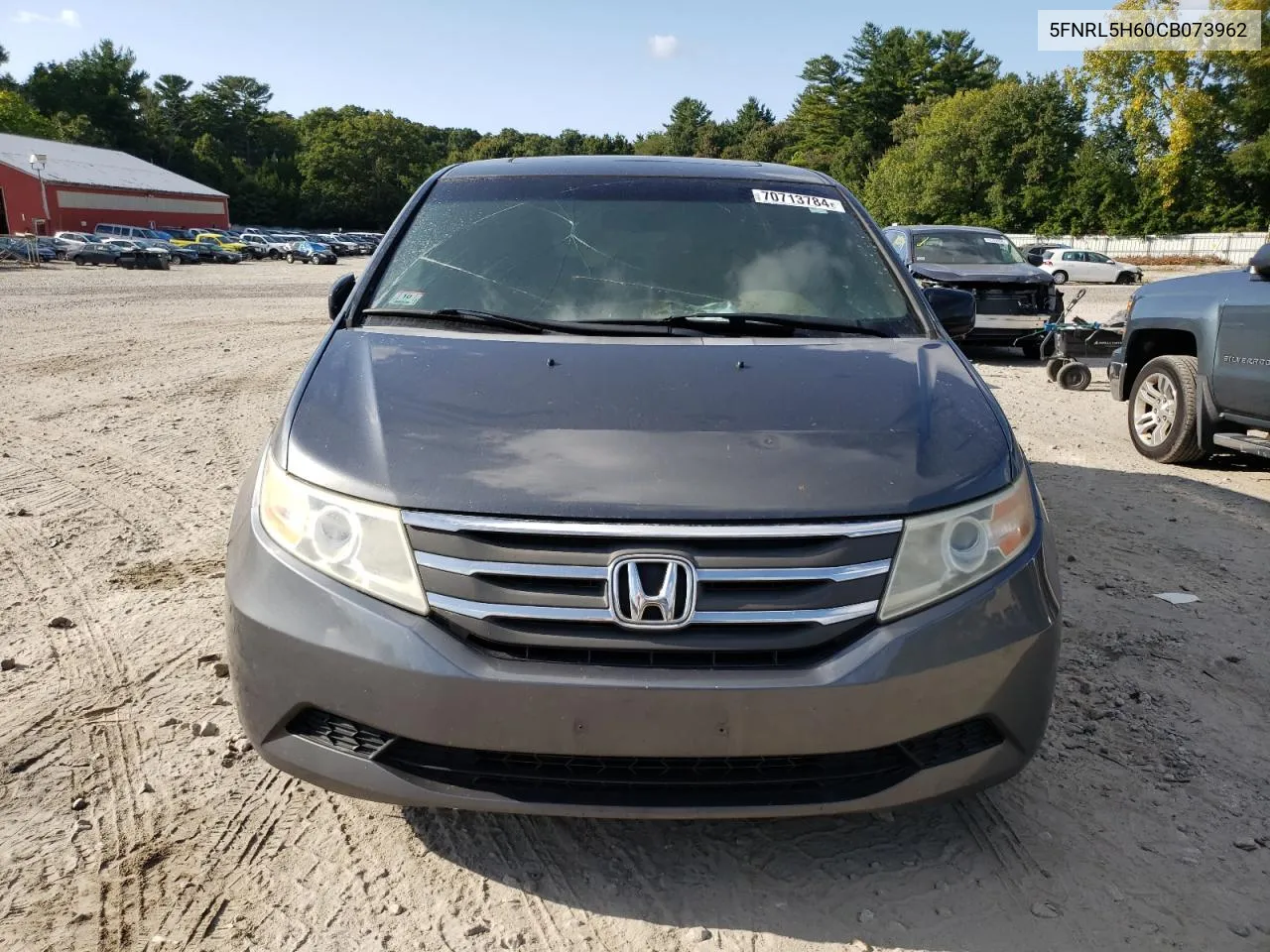 2012 Honda Odyssey Exl VIN: 5FNRL5H60CB073962 Lot: 70713784