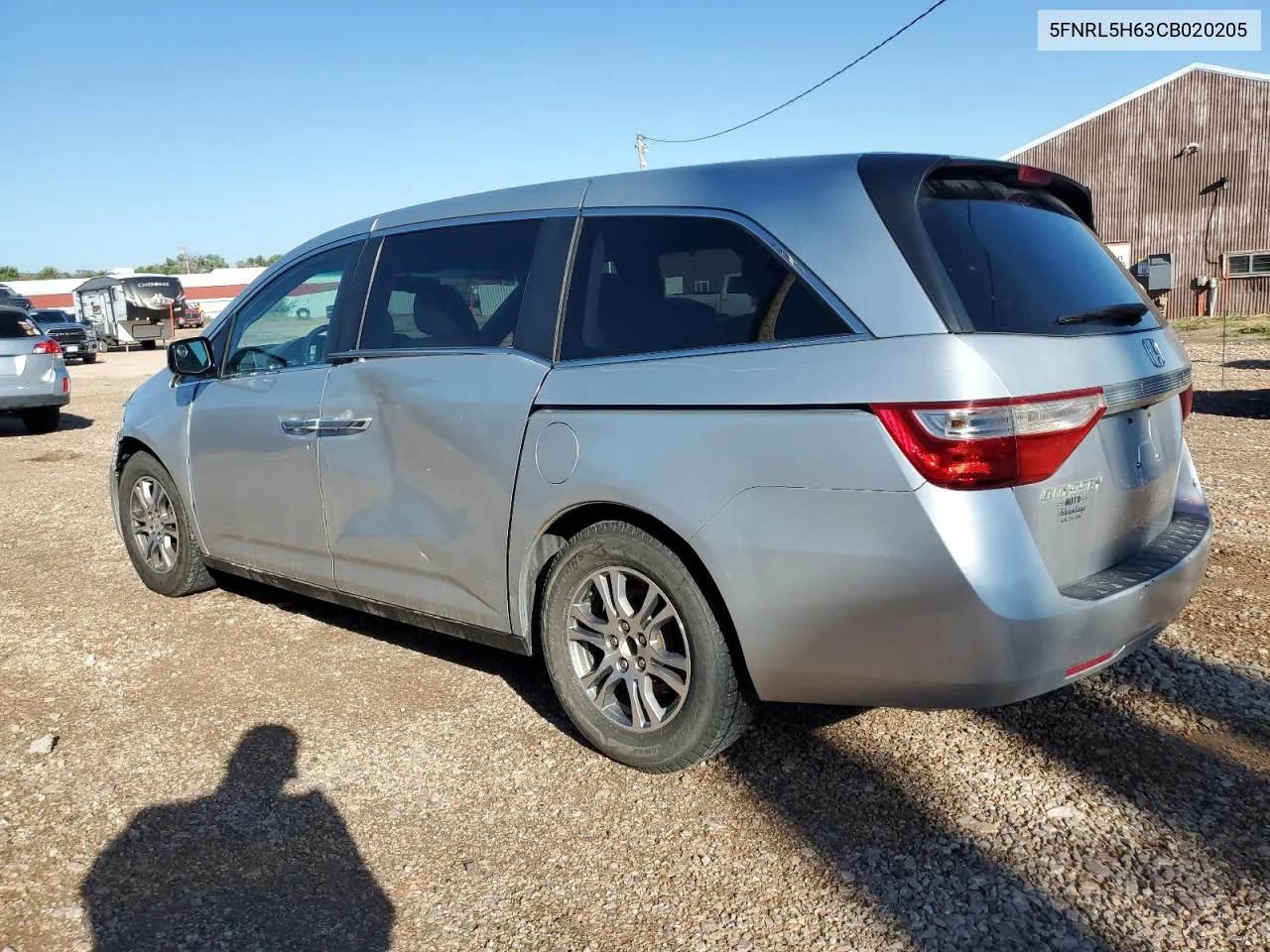 2012 Honda Odyssey Exl VIN: 5FNRL5H63CB020205 Lot: 71066674