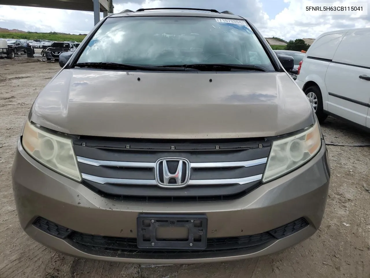 2012 Honda Odyssey Exl VIN: 5FNRL5H63CB115041 Lot: 71073394