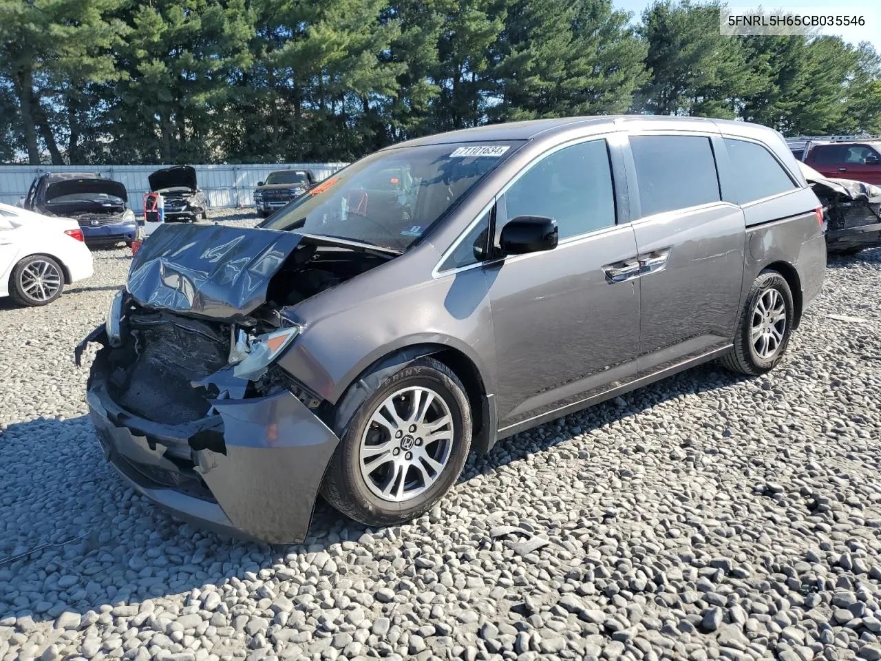 2012 Honda Odyssey Exl VIN: 5FNRL5H65CB035546 Lot: 71101634