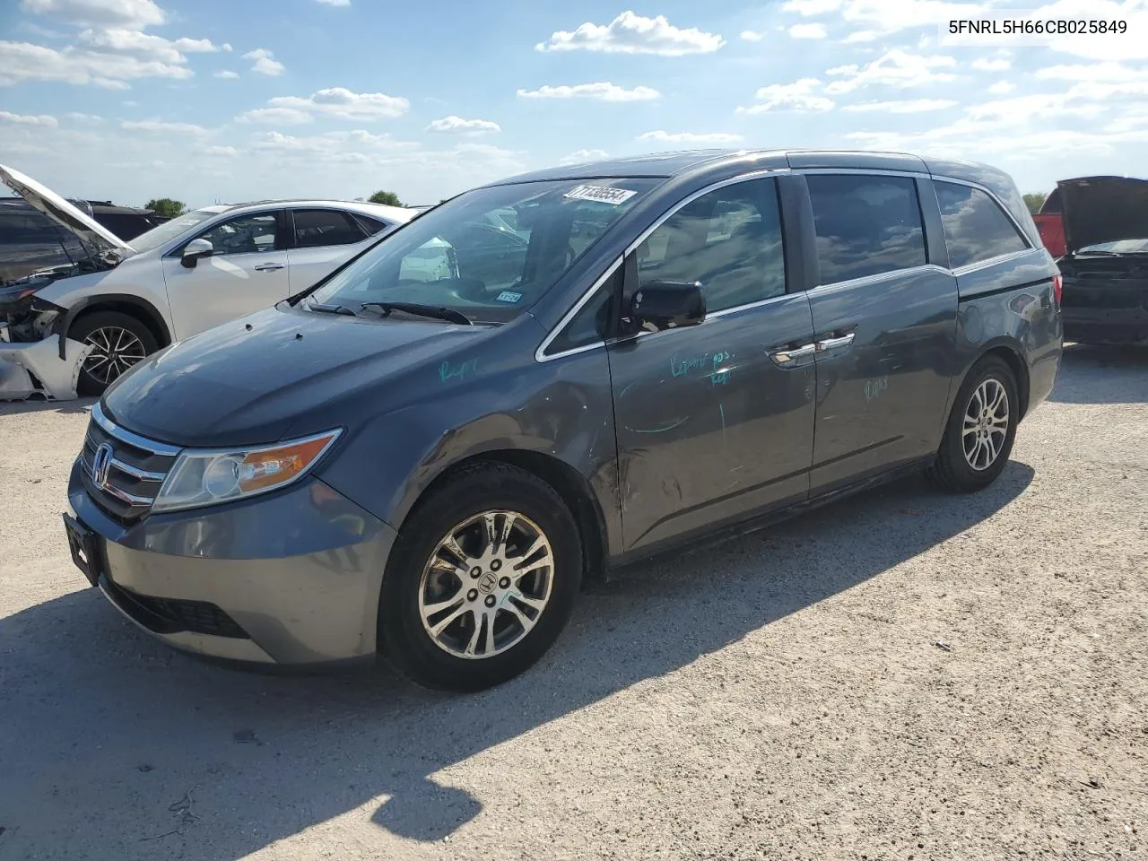 2012 Honda Odyssey Exl VIN: 5FNRL5H66CB025849 Lot: 71130554