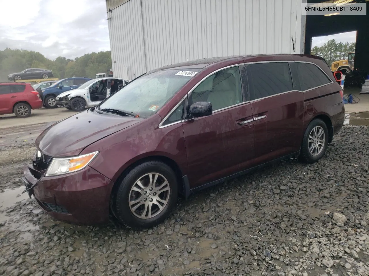 2012 Honda Odyssey Exl VIN: 5FNRL5H65CB118409 Lot: 71212684