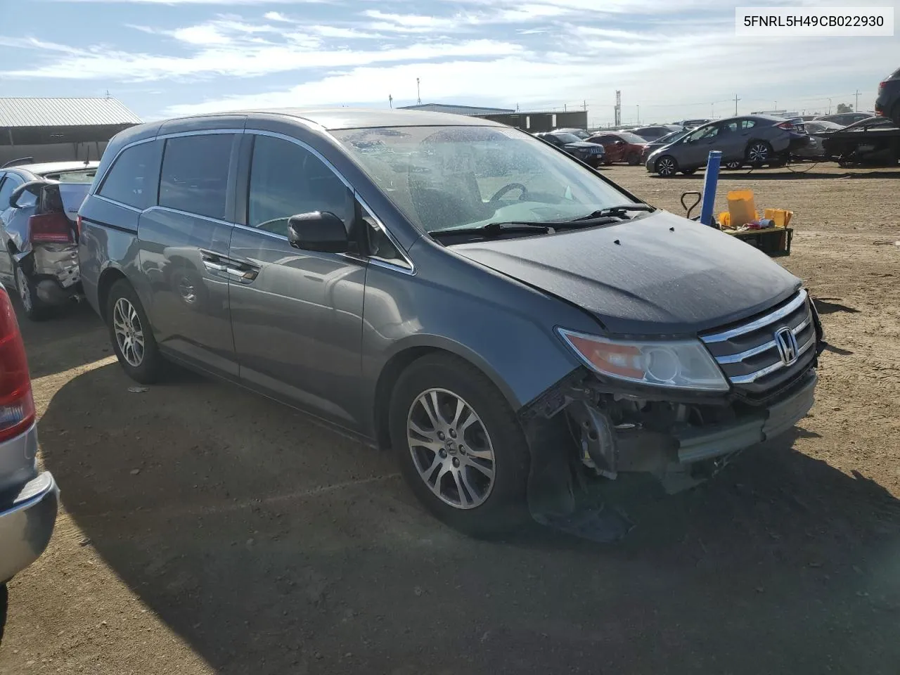 2012 Honda Odyssey Ex VIN: 5FNRL5H49CB022930 Lot: 71798284