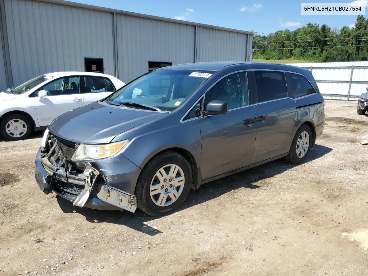 2012 Honda Odyssey Lx VIN: 5FNRL5H21CB027554 Lot: 72193174