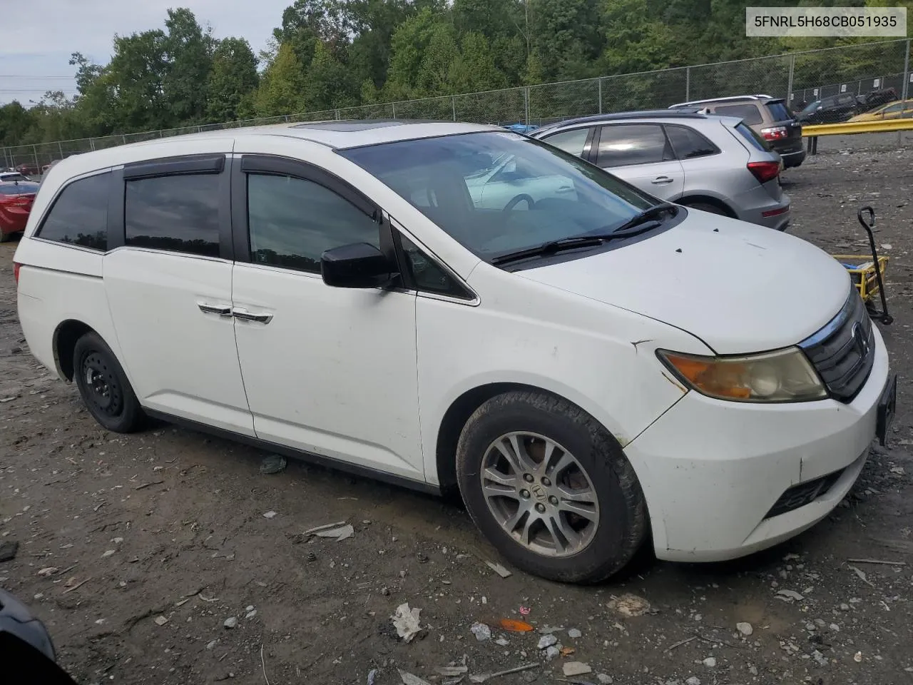 2012 Honda Odyssey Exl VIN: 5FNRL5H68CB051935 Lot: 72195244