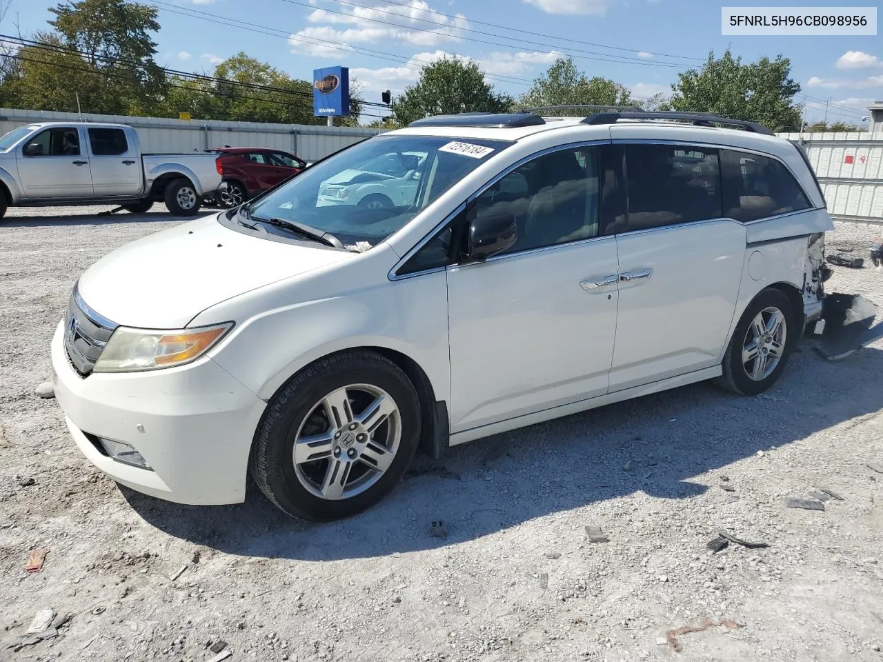 5FNRL5H96CB098956 2012 Honda Odyssey Touring