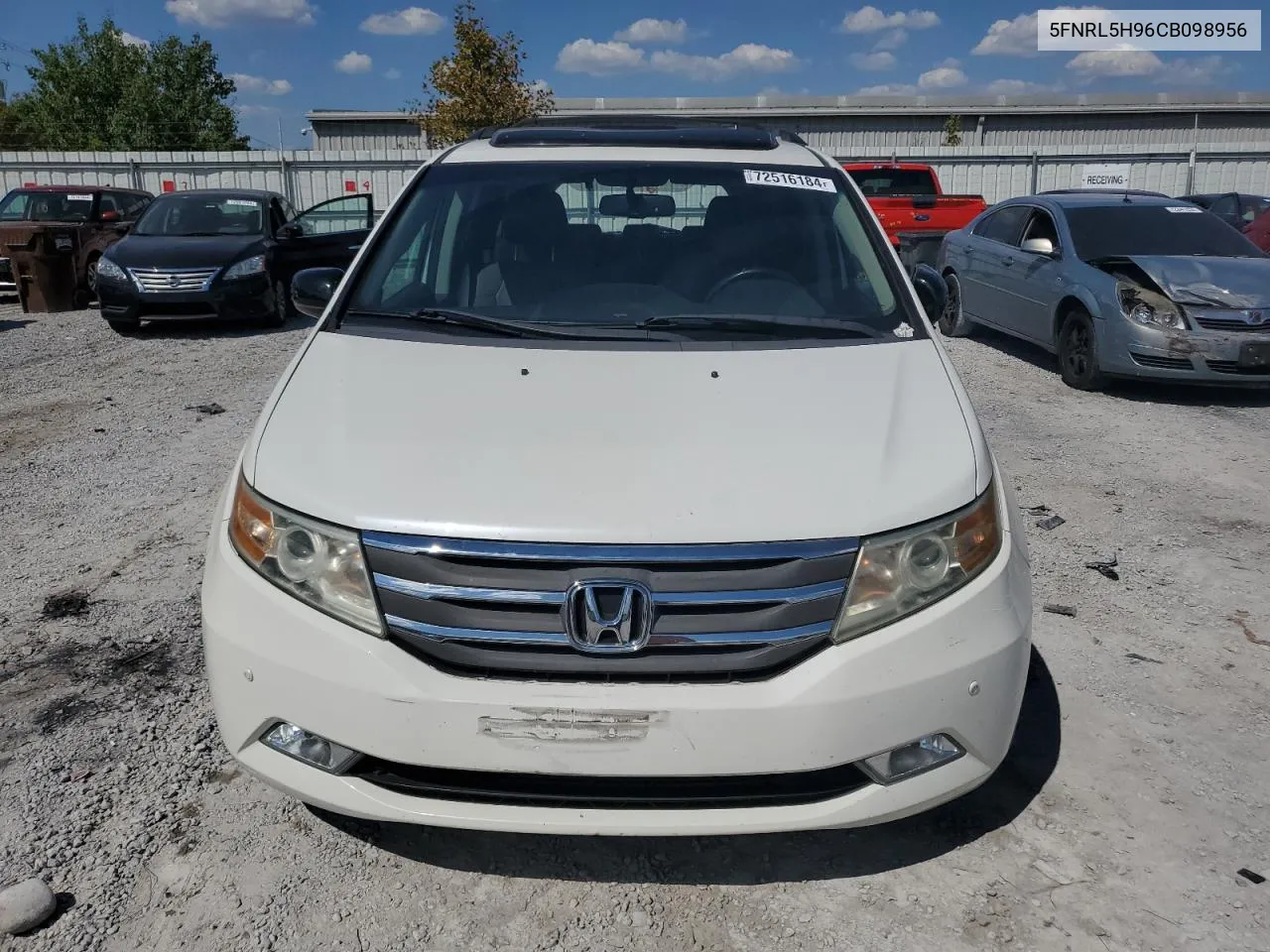 2012 Honda Odyssey Touring VIN: 5FNRL5H96CB098956 Lot: 72516184