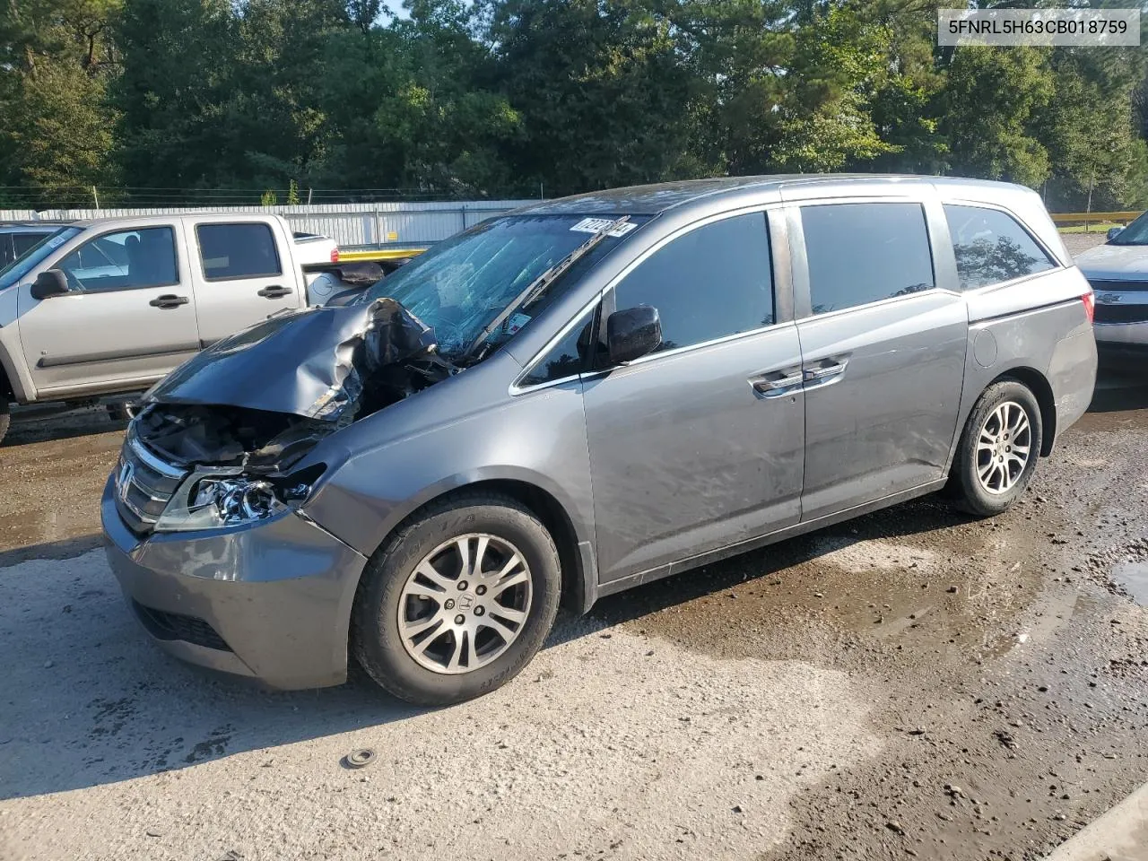 2012 Honda Odyssey Exl VIN: 5FNRL5H63CB018759 Lot: 72727344