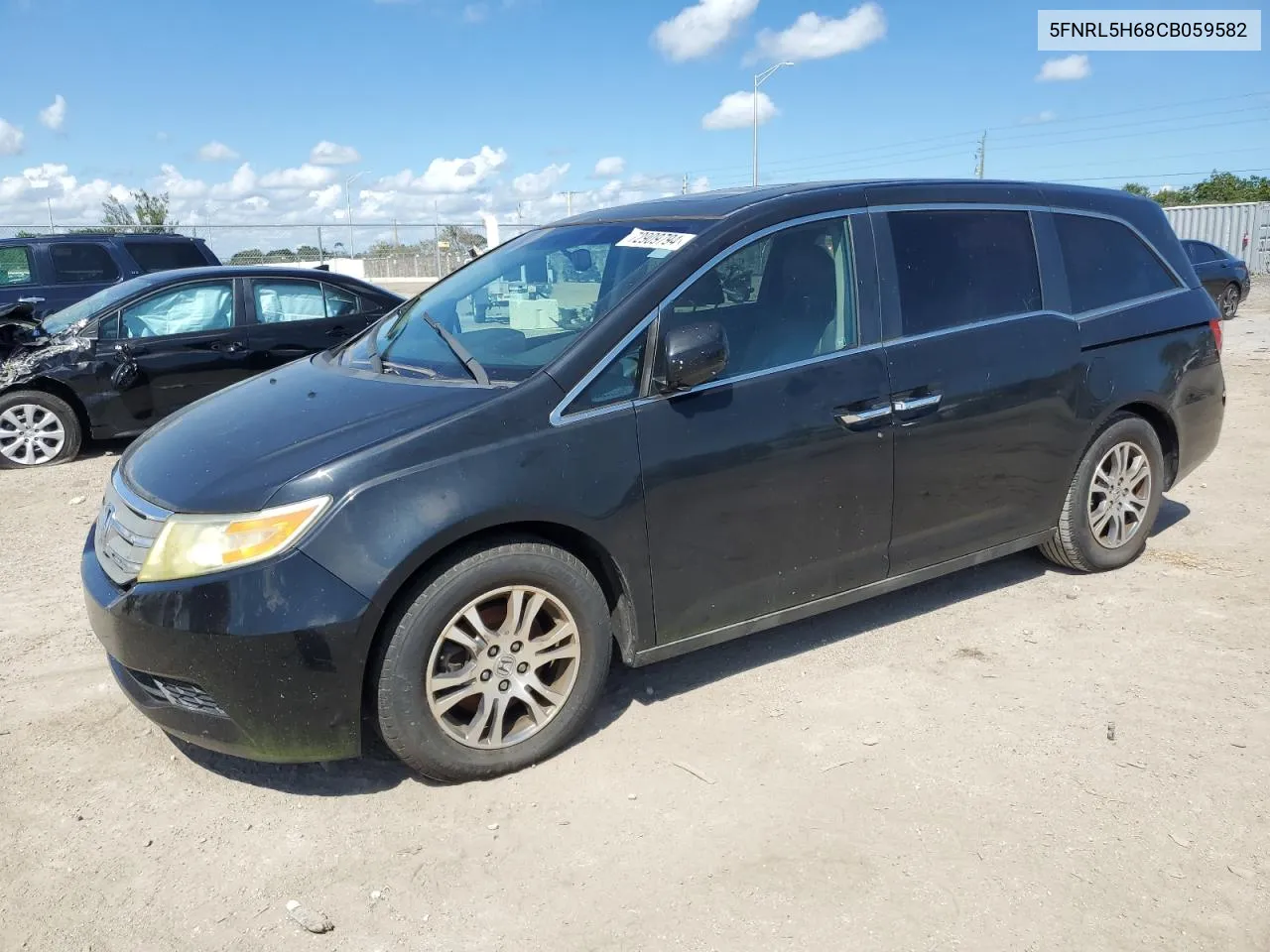 5FNRL5H68CB059582 2012 Honda Odyssey Exl